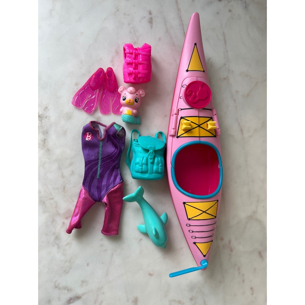 Barbie Kayak Life Vest Backpack Toy Lot